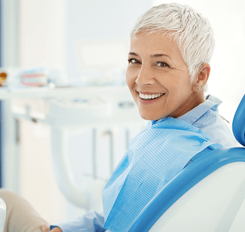 woman in dental chair