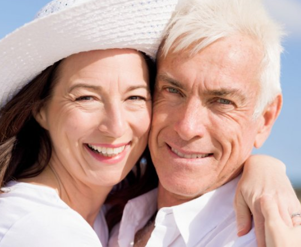 happy, smiling couple