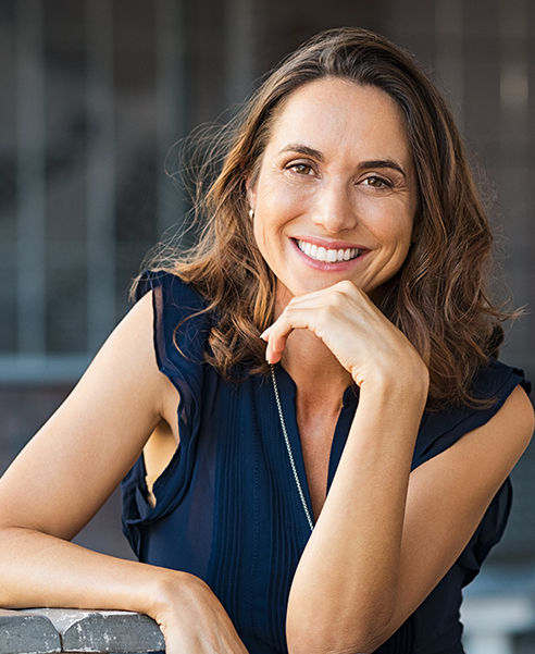 woman smiling