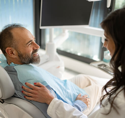 man at the dentist
